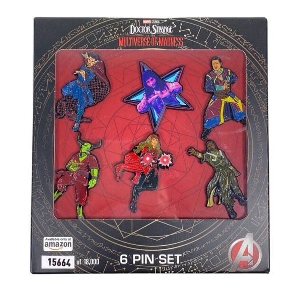 ✅Marvel Studios Dr. Strange In The Multiverse Of Madness 6 Enamel Pins Exclusive - Picture 1 of 6